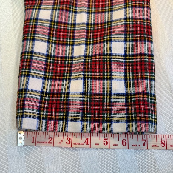 J. Crew Wool Blend Plaid Red and Black Trousers Pants Sz 8 Lined 4 Pocket NWOT - Picture 13 of 14